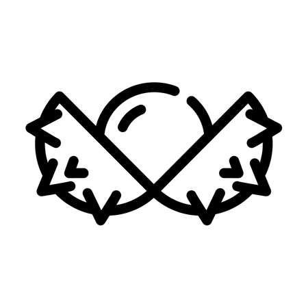 chestnut nut line icon vector black illustrationのイラスト素材