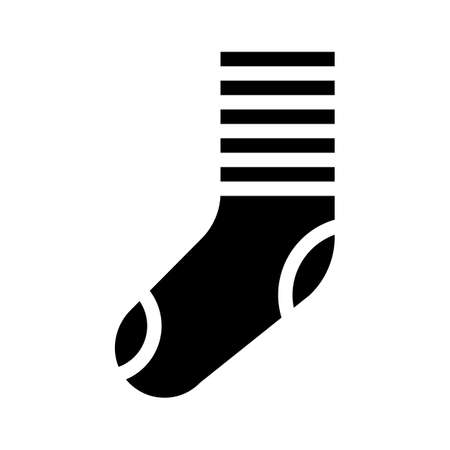 sock foot clothes glyph icon vector illustrationのイラスト素材