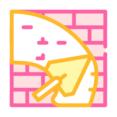 wall plaster color icon vector flat illustrationのイラスト素材