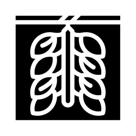 oyster farming glyph icon vector black illustrationのイラスト素材