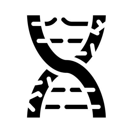 dna decay glyph icon vector black illustrationのイラスト素材