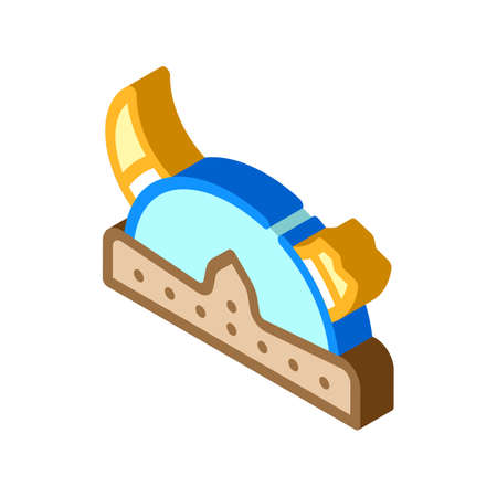 horned viking helmet isometric icon vector illustrationのイラスト素材