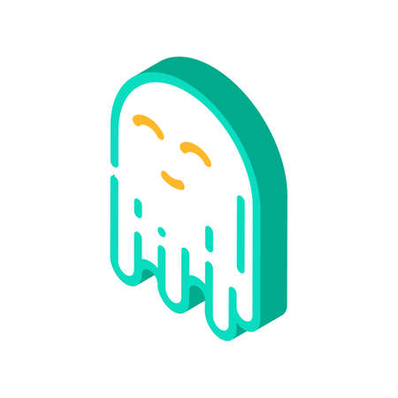 ghost mystery isometric icon vector sign illustrationのイラスト素材