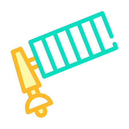 satellite equipment color icon vector illustration signのイラスト素材