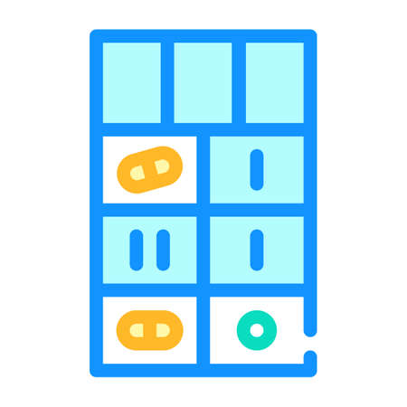 pills box color icon vector illustration signのイラスト素材