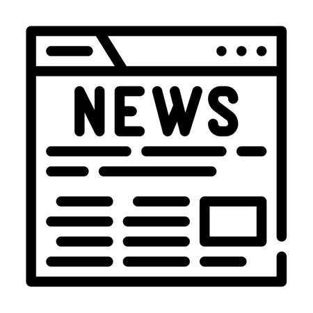 news web site line icon vector illustrationのイラスト素材