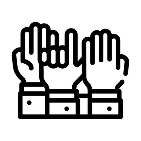 hand voting line icon vector illustration signのイラスト素材