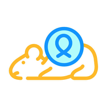 mouse for test medicaments color icon vector illustrationのイラスト素材