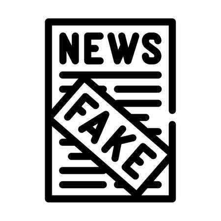 fake news line icon vector illustration signのイラスト素材