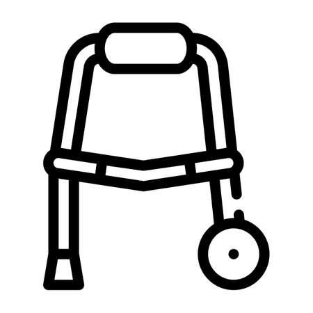 walker for old human line icon vector illustrationのイラスト素材