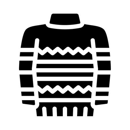 sweater clothes glyph icon vector illustration signのイラスト素材