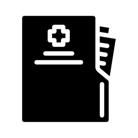 medical card glyph icon vector illustration signのイラスト素材