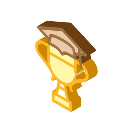 student cup award isometric icon vector illustrationのイラスト素材