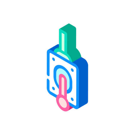 control lever isometric icon vector illustration signのイラスト素材