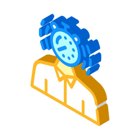 deadline time limit isometric icon vector illustrationのイラスト素材
