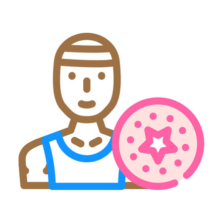 ultimate flying disc beach sport color icon vector illustrationのイラスト素材