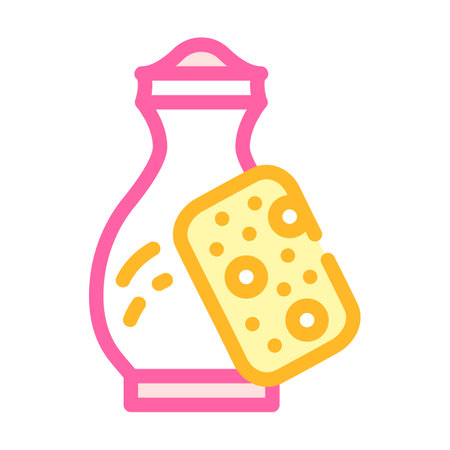 pot grinding color icon vector illustration colorのイラスト素材