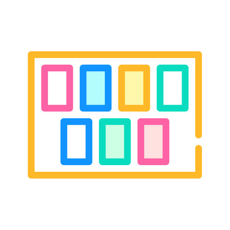 luscher test color icon vector illustrationのイラスト素材