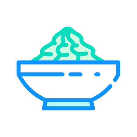 wasabi sauce color icon vector illustrationのイラスト素材