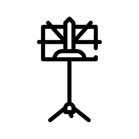 music stand line icon vector illustration blackのイラスト素材