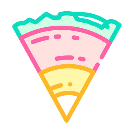 earth structure color icon vector illustration flatのイラスト素材