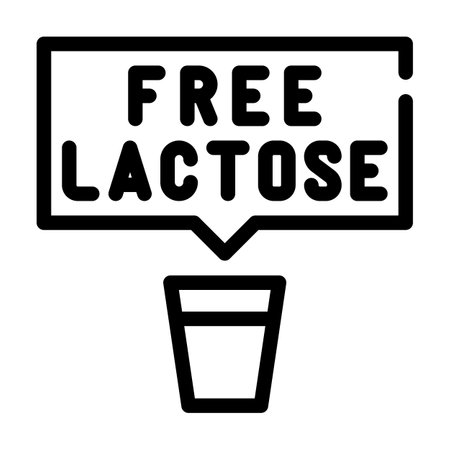 free lactose milk line icon vector illustrationのイラスト素材