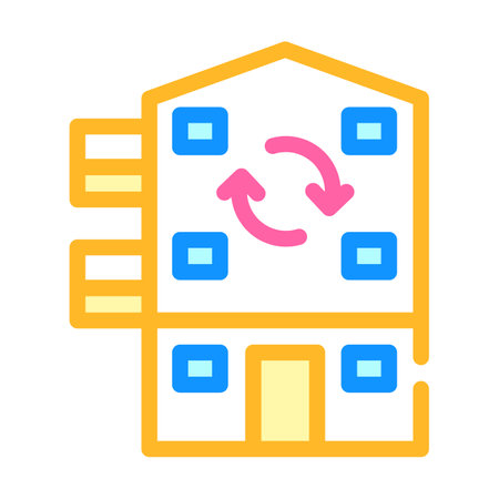 house ranovation color icon vector illustration colorのイラスト素材