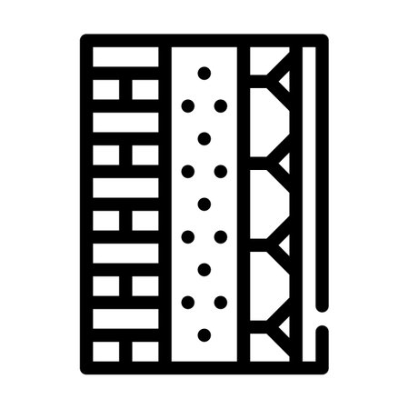 wall layers line icon vector illustration blackのイラスト素材