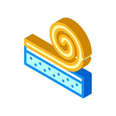 linoleum or carpet flooring covering isometric icon vector illustrationのイラスト素材