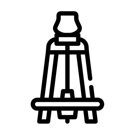kick-wheel pottery equipment line icon vector illustrationのイラスト素材