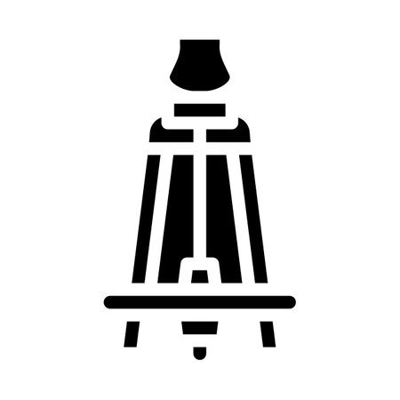 kick-wheel pottery equipment glyph icon vector illustrationのイラスト素材