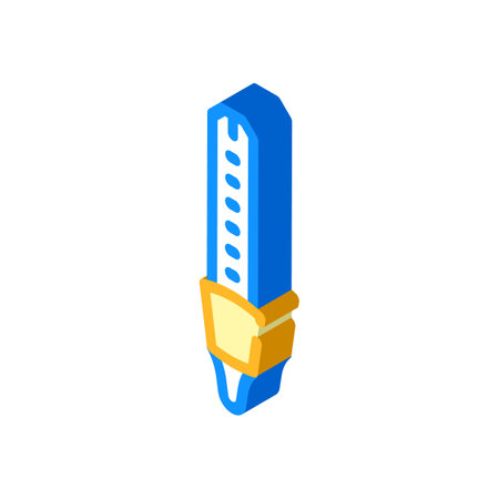 laboratory thermometer isometric icon vector illustration colorのイラスト素材