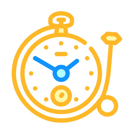clock with ring color icon vector illustrationのイラスト素材