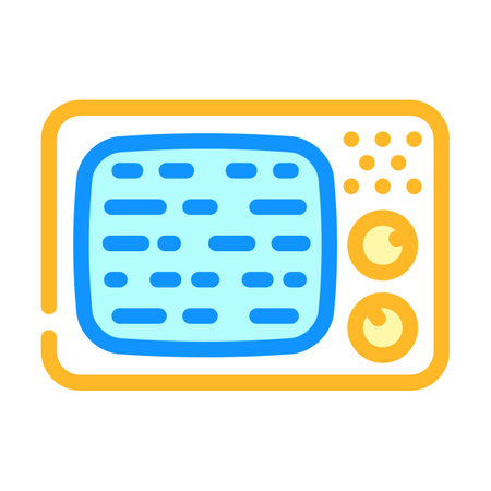 tv retro television device color icon vector illustrationのイラスト素材