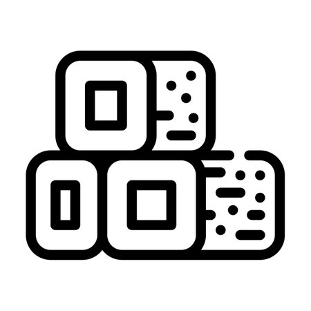 bio fuel briquettes line icon vector illustrationのイラスト素材