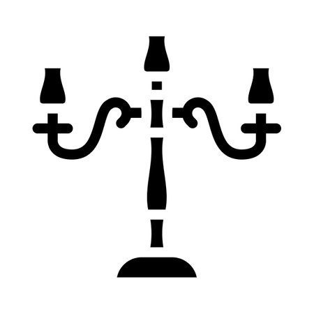 candlestick retro glyph icon vector illustration blackのイラスト素材