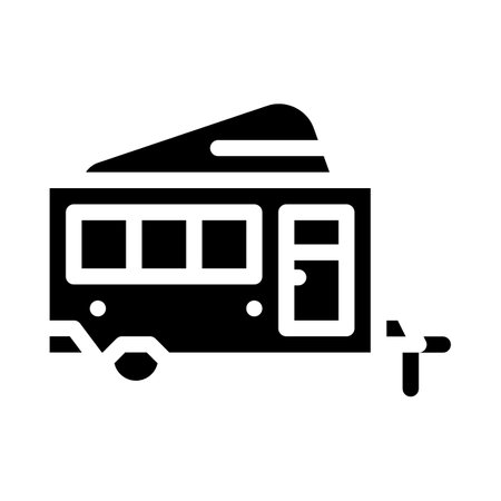 rising ceiling trailer glyph icon vector illustrationのイラスト素材