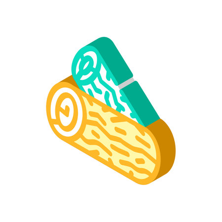 firewood timber isometric icon vector illustration colorのイラスト素材