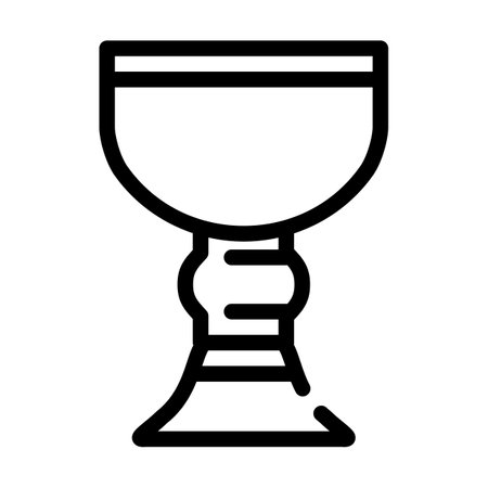 holy grail line icon vector illustration blackのイラスト素材