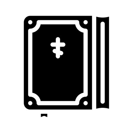 bible book glyph icon vector illustration blackのイラスト素材