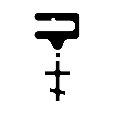 pectoral cross glyph icon vector illustration blackのイラスト素材