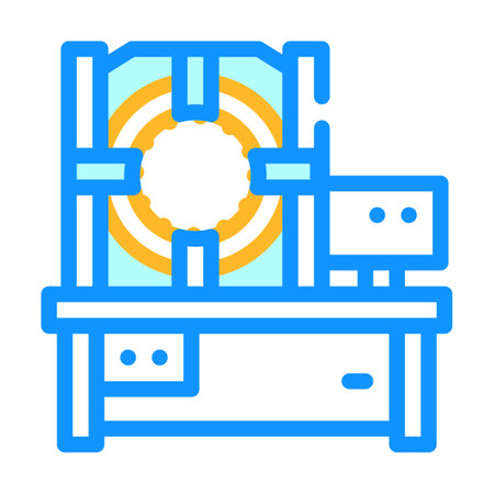 industrial crimping machine color icon vector illustrationのイラスト素材