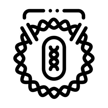 dna decoding for future vaccine line icon vector illustrationのイラスト素材