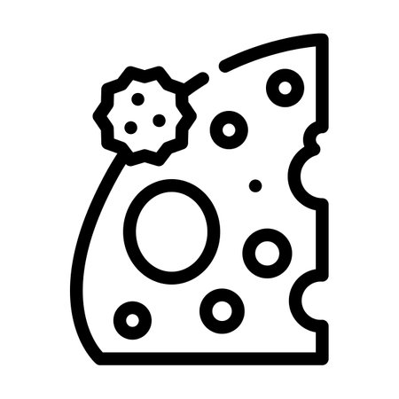 cheese dairy product allergy line icon vector illustrationのイラスト素材