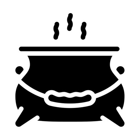boiling potion in tank glyph icon vector illustrationのイラスト素材