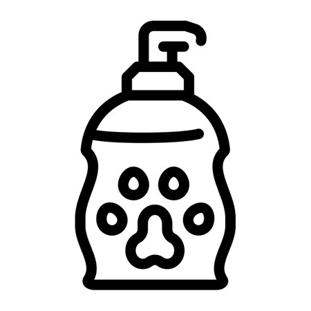 liquid soap for wash animal line icon vector illustrationのイラスト素材