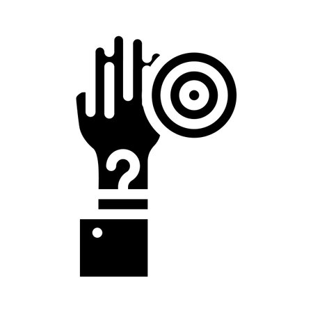 hand phantom ache glyph icon vector illustrationのイラスト素材