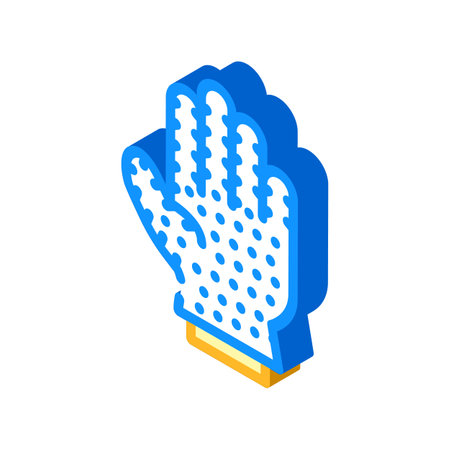 glove groomer isometric icon vector illustration colorのイラスト素材