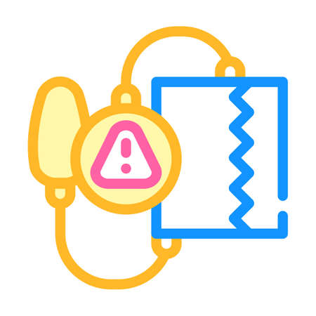 high blood pressure color icon vector illustrationのイラスト素材