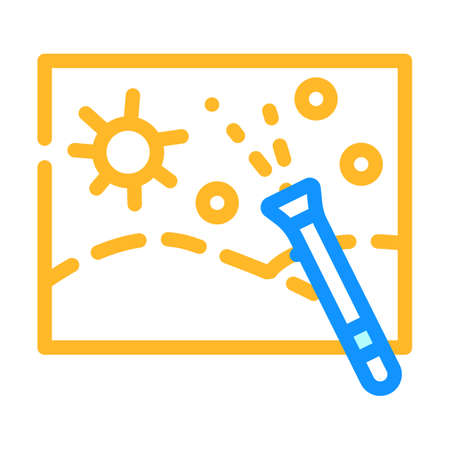 painting with light color icon vector illustrationのイラスト素材